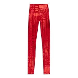 lululemon athletica Red Printed Leggings